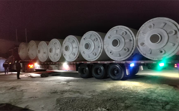 甘州锥底桶交付现场